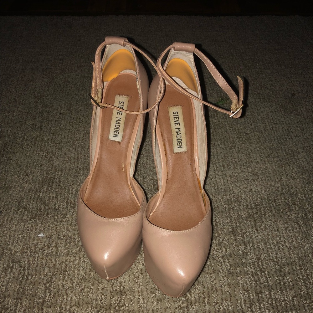 STEVE MADDEN tan leather heels 🤎